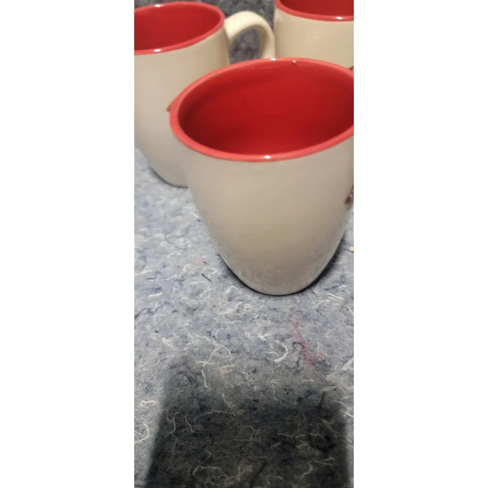 Baileys Irish Cream Coffee‎ Mug, R.A. Bailey's Signature, Set of 5 white/red